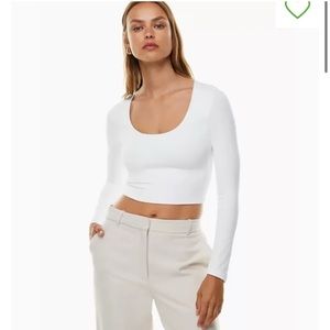Babaton white crop shirt